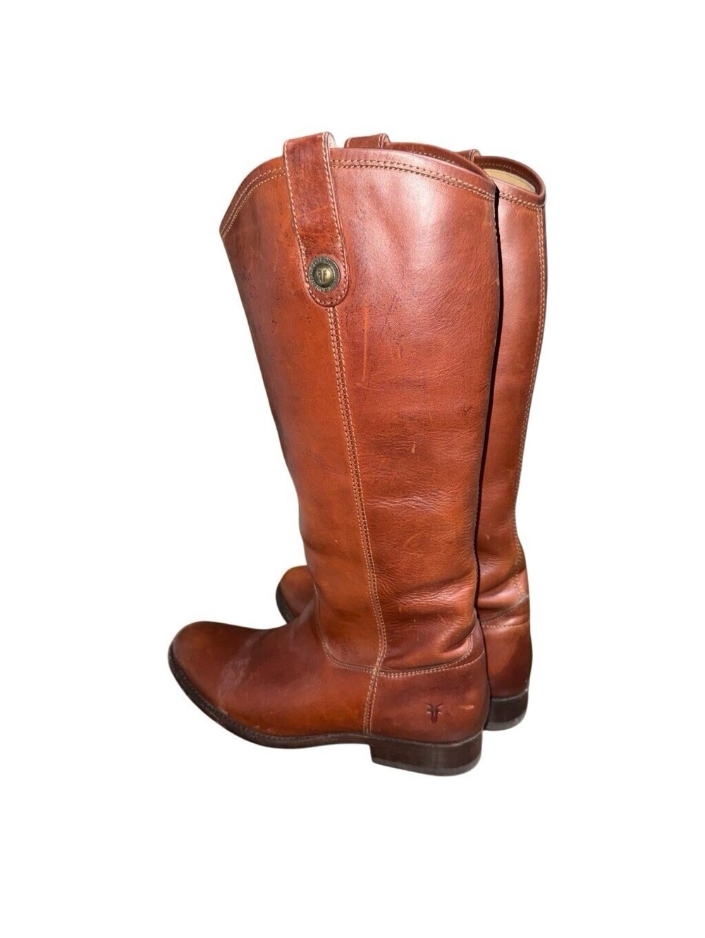 Frye Melissa Button 77167 Brown Leather Knee High Riding Boots Size 9 B Read - Picture 8 of 9